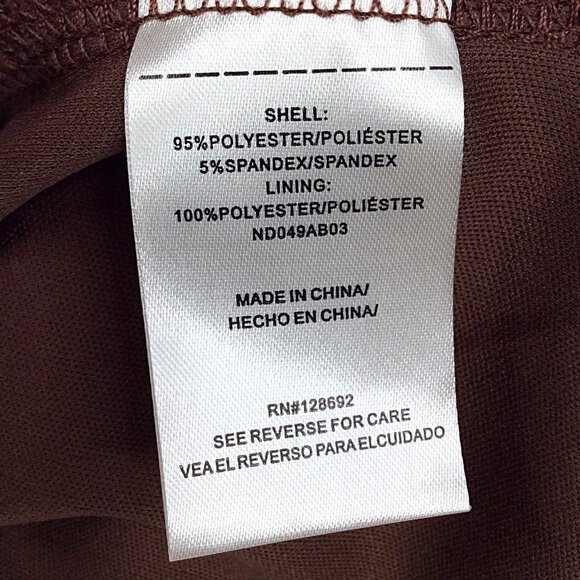 Madden NYC Juniors Ruched Dress Size XL Brown Retro 70s Floral Bodycon Sexy - Picture 11 of 11